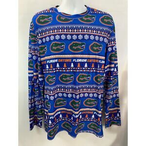 Florida Gators Ugly Sweater Long Sleeve Shirt Sleepwear Large Blue Concepts